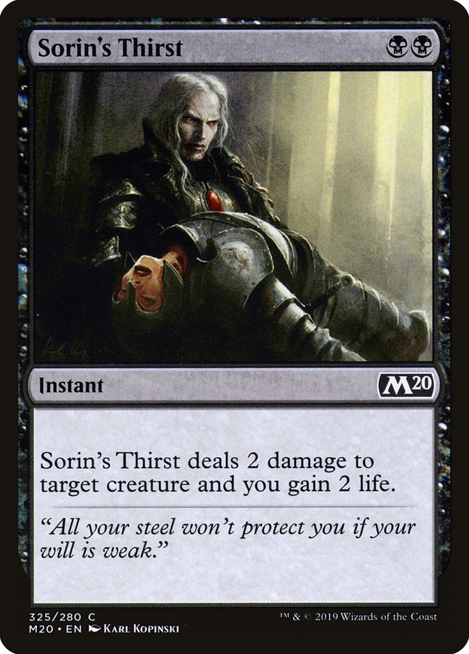 Sorin's Thirst [Core Set 2020] | Odin's Place
