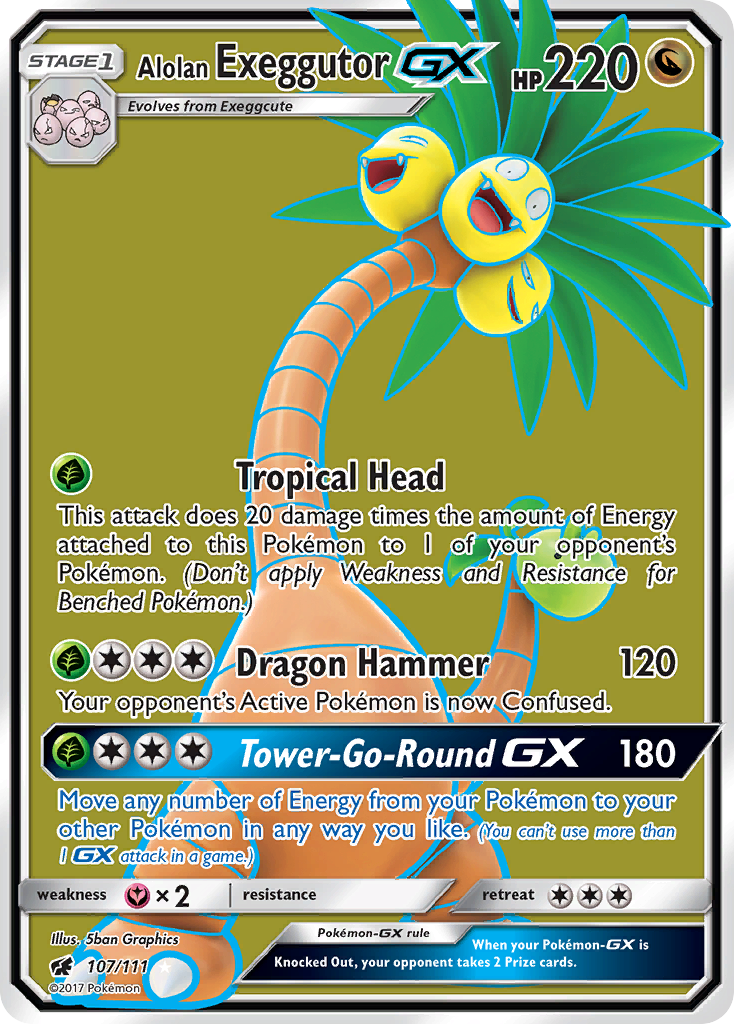 Alolan Exeggutor GX (107/111) [Sun & Moon: Crimson Invasion] | Odin's Place