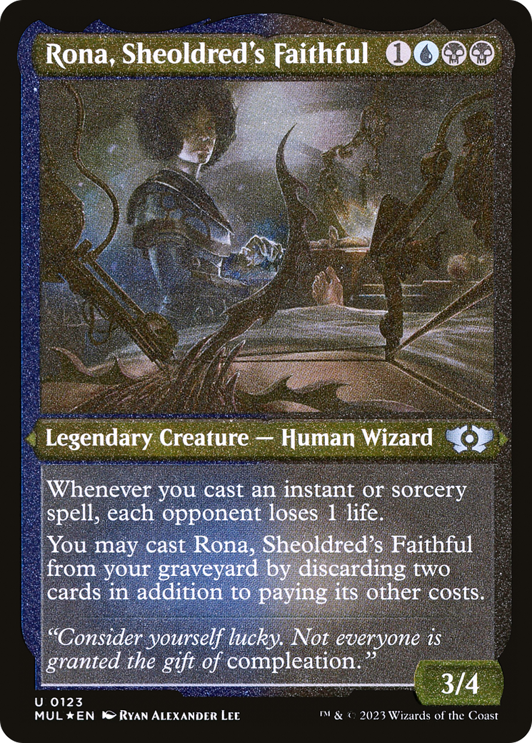 Rona, Sheoldred's Faithful (Foil Etched) [Multiverse Legends] | Odin's Place