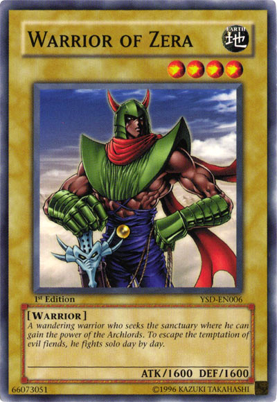 Warrior of Zera [YSD-EN006] Common | Odin's Place
