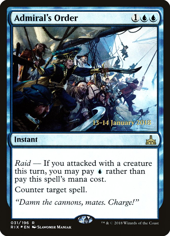 Admiral's Order (31) [Rivals of Ixalan Prerelease Promos] | Odin's Place