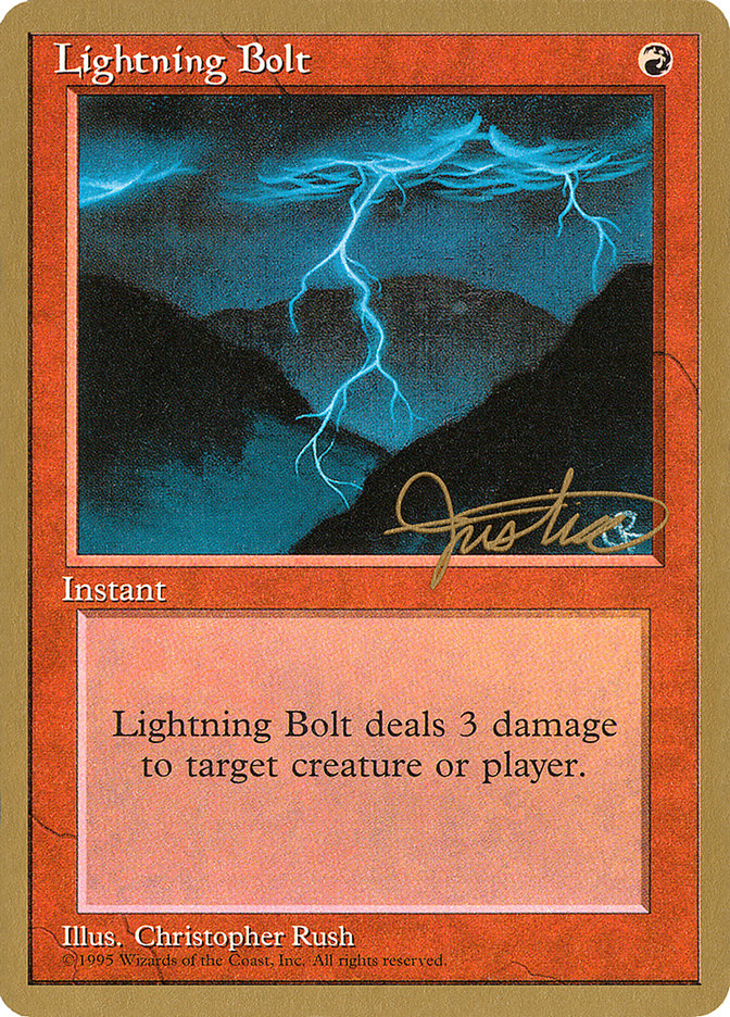 Lightning Bolt (Mark Justice) [Pro Tour Collector Set] | Odin's Place