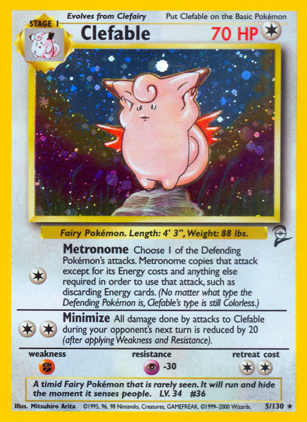Clefable (5/130) [Base Set 2] | Odin's Place