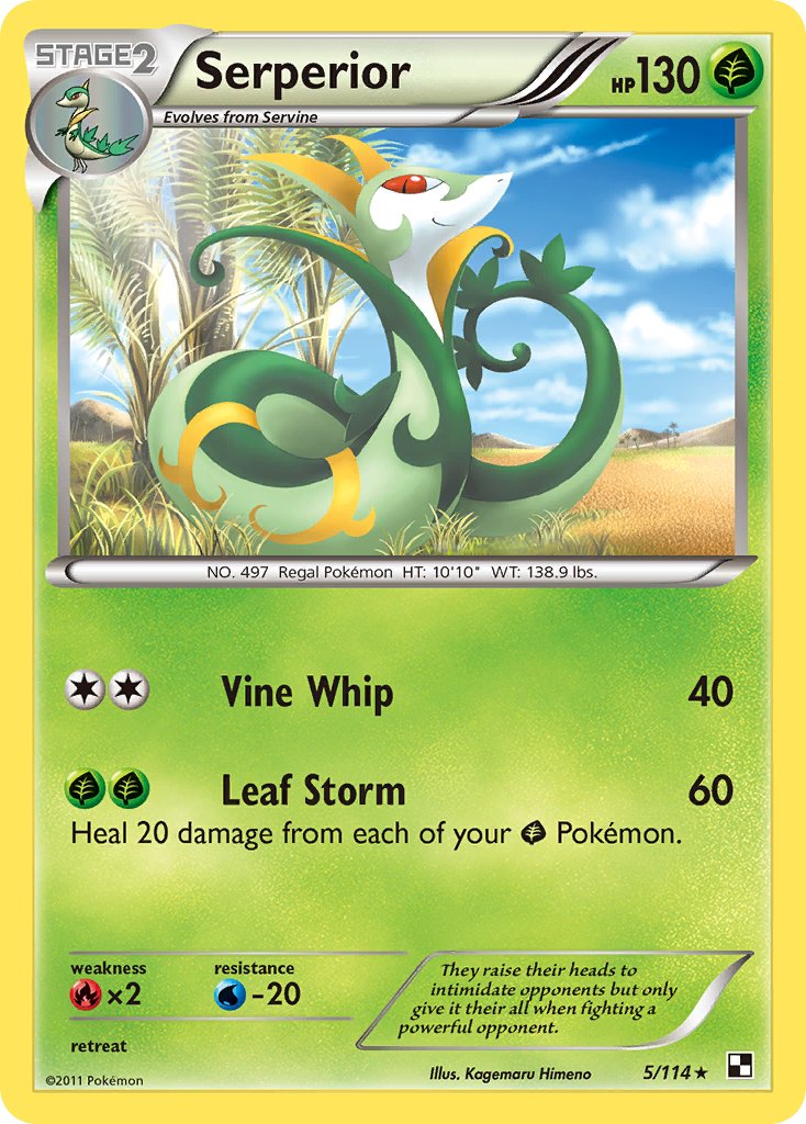 Serperior (5/114) (Cracked Ice Holo) (Theme Deck Exclusive) [Black & White: Base Set] | Odin's Place