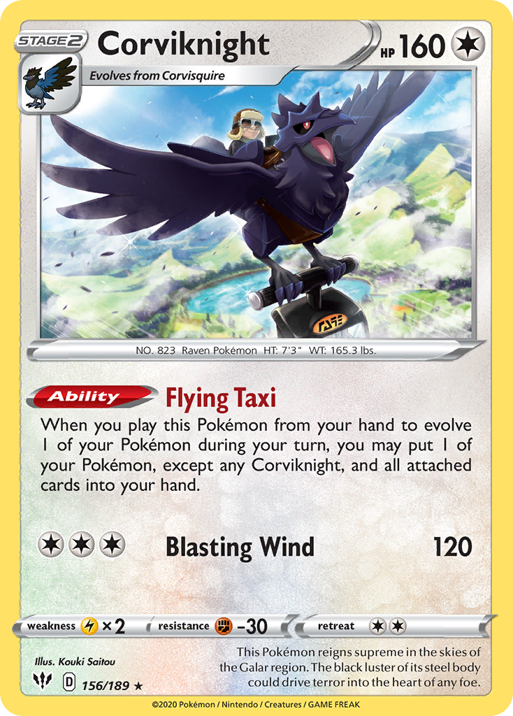 Corviknight (156/189) [Sword & Shield: Darkness Ablaze] | Odin's Place