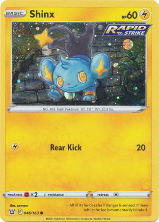 Shinx (046/163) (Cosmos Holo) [Sword & Shield: Battle Styles] | Odin's Place