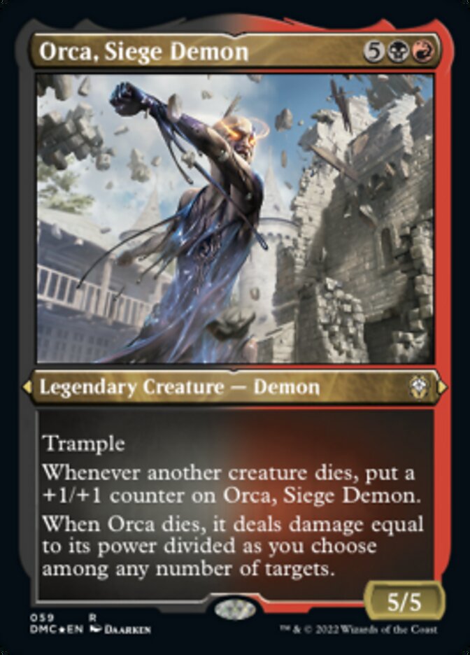 Orca, Siege Demon (Foil Etched) [Dominaria United Commander] | Odin's Place