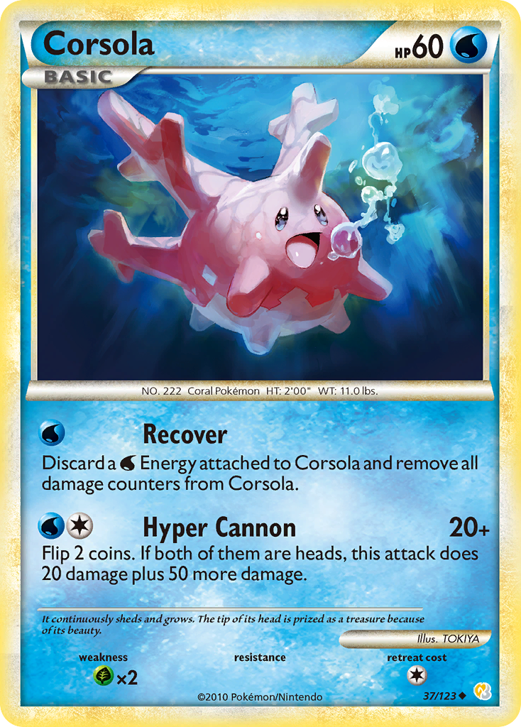 Corsola (37/123) [HeartGold & SoulSilver: Base Set] | Odin's Place