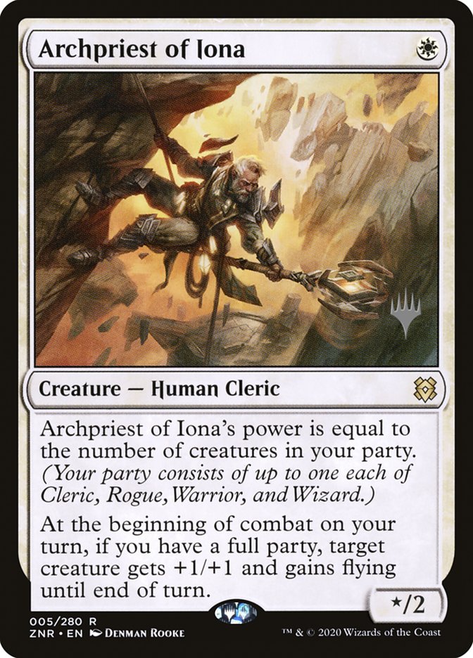 Archpriest of Iona (Promo Pack) [Zendikar Rising Promos] | Odin's Place