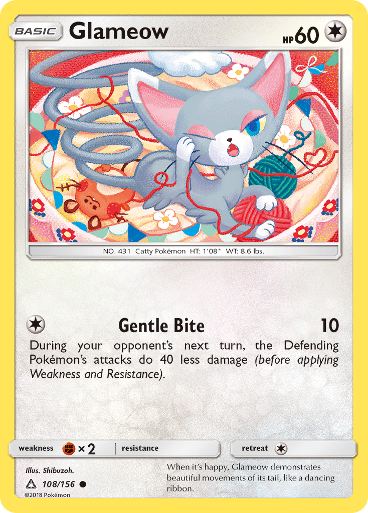 Glameow (108/156) [Sun & Moon: Ultra Prism] | Odin's Place
