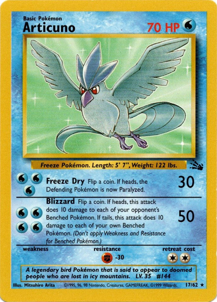 Articuno (17/62) [Fossil Unlimited] | Odin's Place