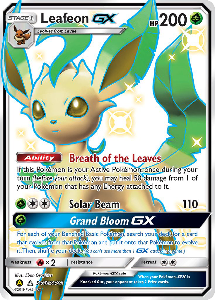 Leafeon GX (SV46/SV94) [Sun & Moon: Hidden Fates - Shiny Vault] | Odin's Place