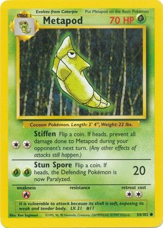 Metapod (54/102) [Base Set Unlimited] | Odin's Place