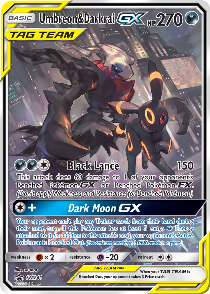 Umbreon & Darkrai GX (SM241) (Jumbo Card) [Sun & Moon: Black Star Promos] | Odin's Place