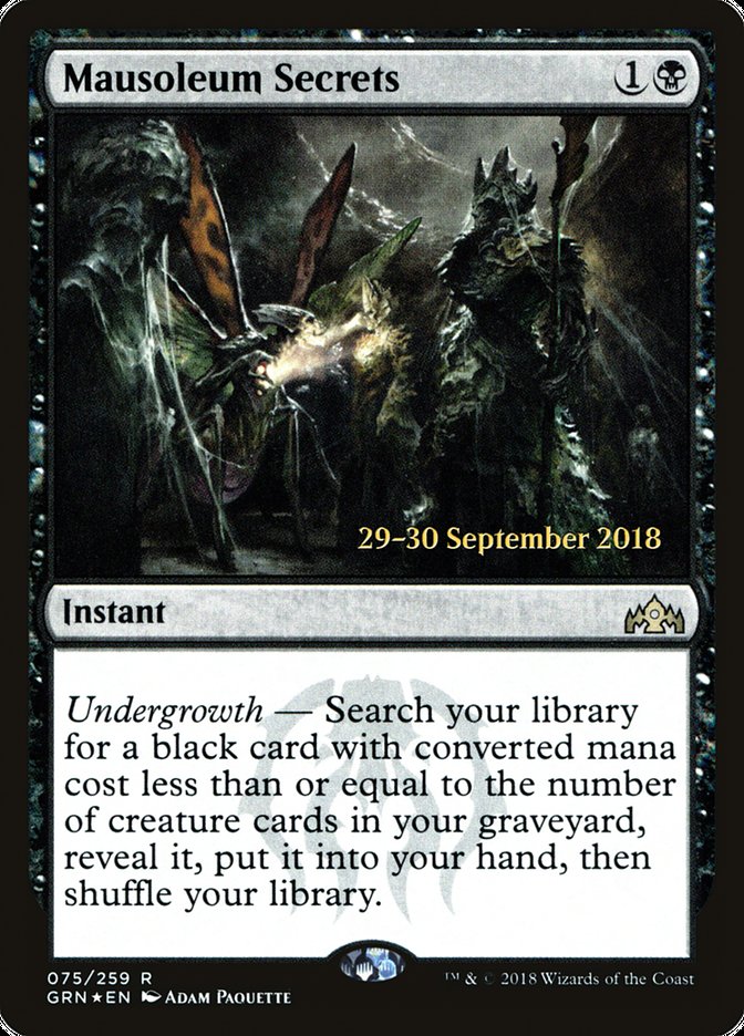 Mausoleum Secrets (75) [Guilds of Ravnica Prerelease Promos] | Odin's Place