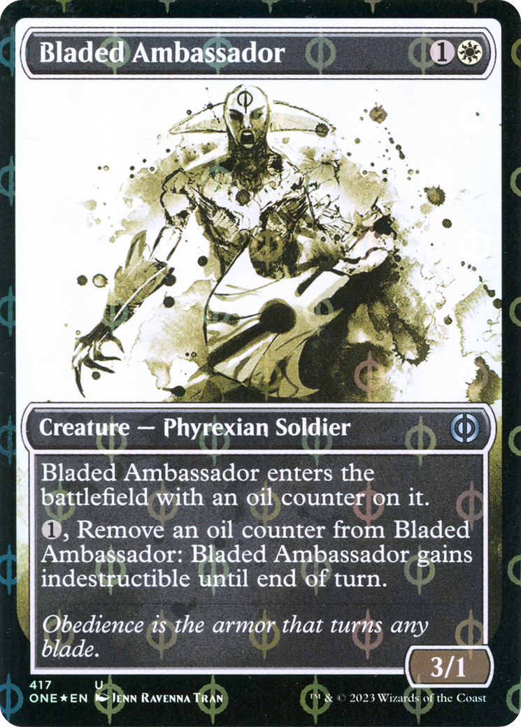 Bladed Ambassador (Showcase Ichor Step-and-Compleat Foil) [Phyrexia: All Will Be One] | Odin's Place
