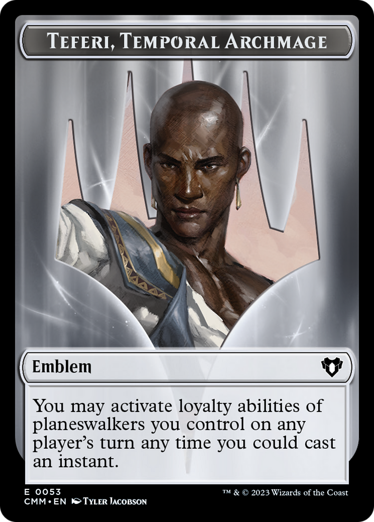 Teferi, Temporal Archmage Emblem [Commander Masters Tokens] | Odin's Place