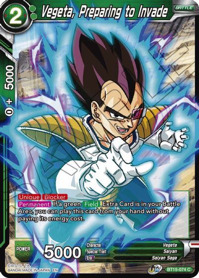 Vegeta, Preparing to Invade (BT15-074) [Saiyan Showdown] | Odin's Place