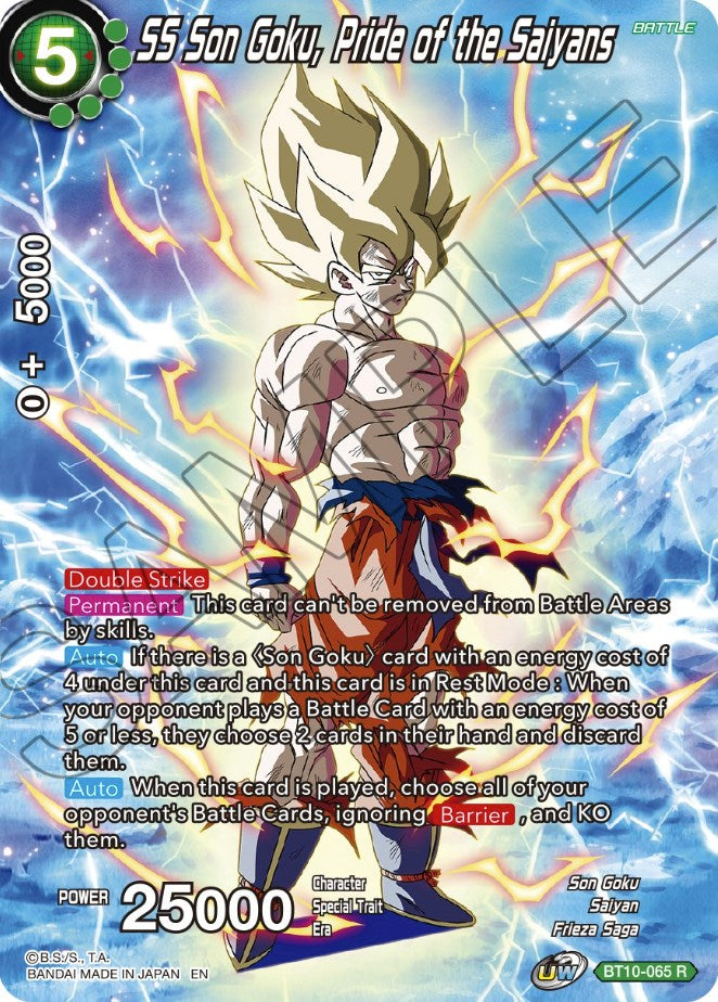 SS Son Goku, Pride of the Saiyans (BT10-065) [Theme Selection: History of Son Goku] | Odin's Place