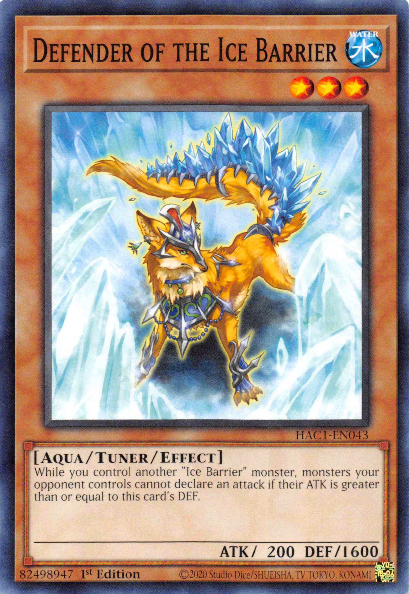 Defender of the Ice Barrier [HAC1-EN043] Common | Odin's Place