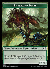 Rebel // Phyrexian Beast Double-Sided Token [Phyrexia: All Will Be One Tokens] | Odin's Place