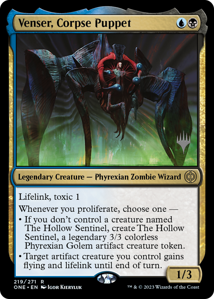 Venser, Corpse Puppet (Promo Pack) [Phyrexia: All Will Be One Promos] | Odin's Place