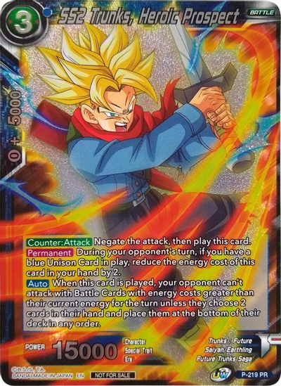 SS2 Trunks, Heroic Prospect (Player's Choice) (P-219) [Promotion Cards] | Odin's Place