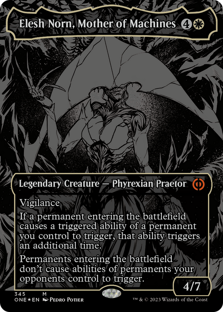 Elesh Norn, Mother of Machines (Oil Slick Raised Foil) [Phyrexia: All Will Be One] | Odin's Place