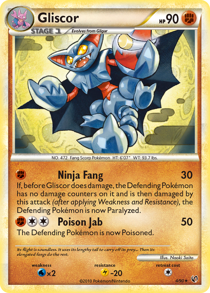 Gliscor (4/90) [HeartGold & SoulSilver: Undaunted] | Odin's Place