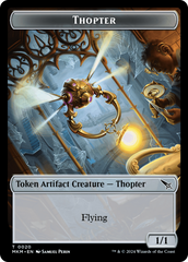Thopter // Rhino Warrior Double-Sided Token [Murders at Karlov Manor Commander Tokens] | Odin's Place