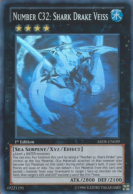 Number C32: Shark Drake Veiss [ABYR-EN039] Ghost Rare | Odin's Place