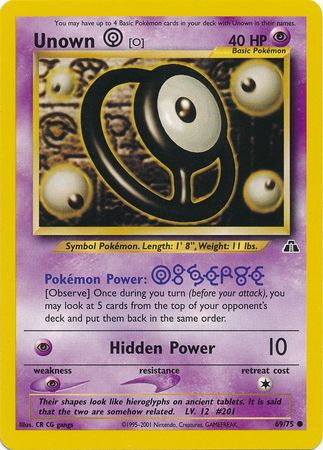 Unown [O] (69/75) [Neo Discovery Unlimited] | Odin's Place