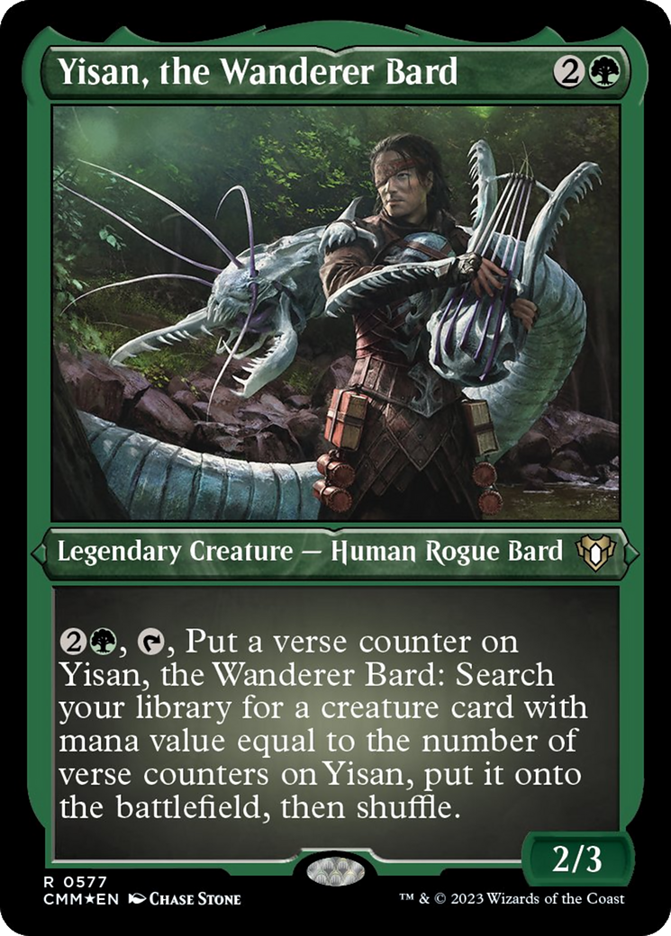 Yisan, the Wanderer Bard (Foil Etched) [Commander Masters] | Odin's Place