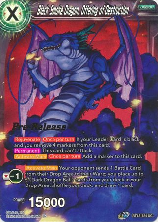 Black Smoke Dragon, Offering of Destruction (BT13-124) [Supreme Rivalry Prerelease Promos] | Odin's Place