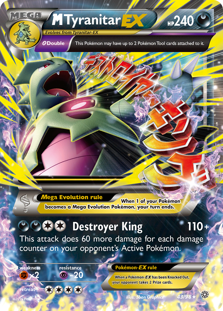 M Tyranitar EX (43/98) [XY: Ancient Origins] | Odin's Place