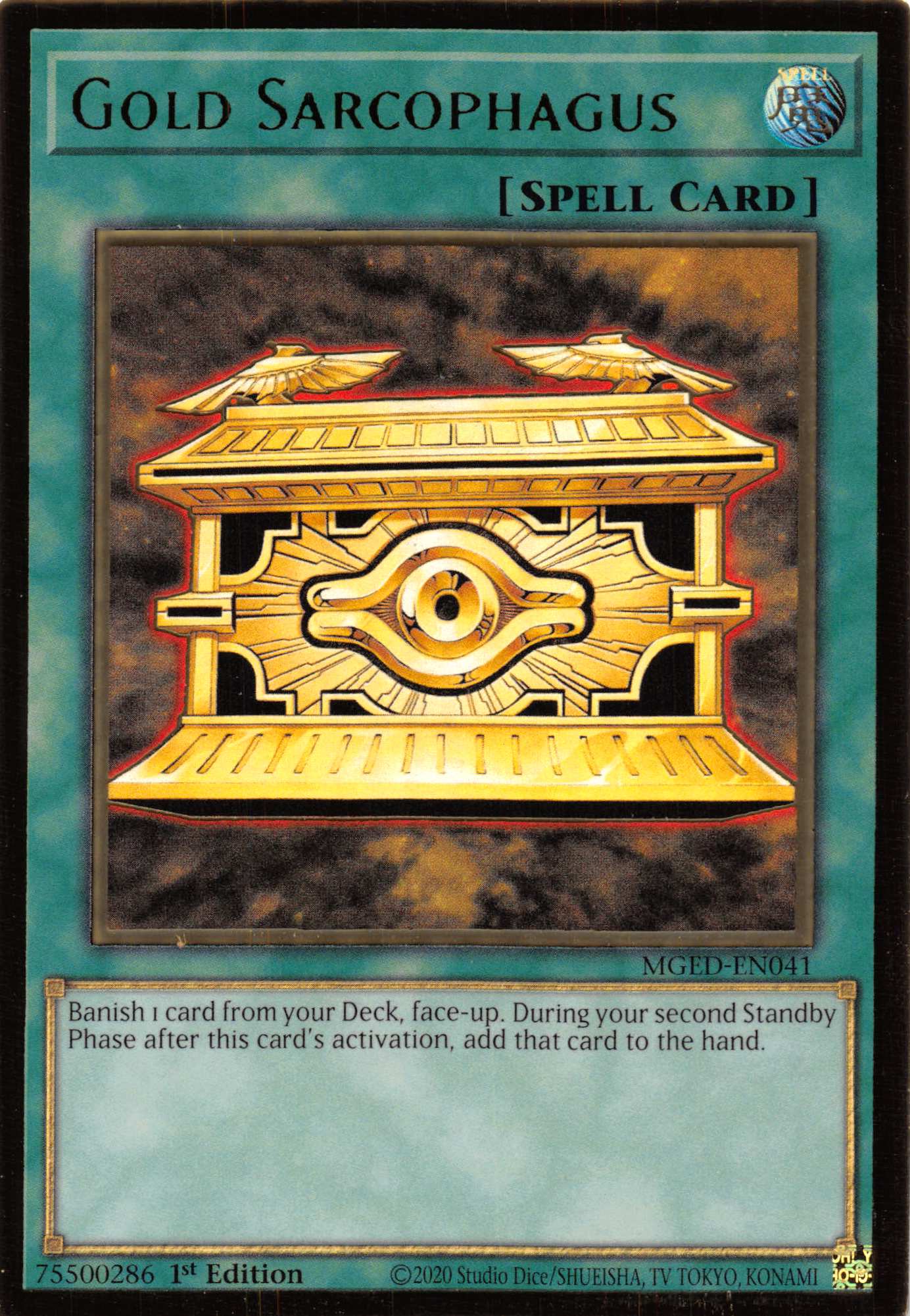 Gold Sarcophagus [MGED-EN041] Gold Rare | Odin's Place