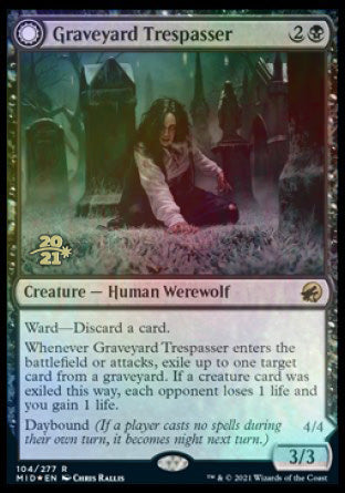 Graveyard Trespasser // Graveyard Glutton [Innistrad: Midnight Hunt Prerelease Promos] | Odin's Place