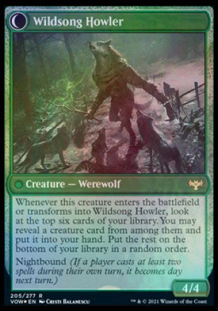 Howlpack Piper // Wildsong Howler [Innistrad: Crimson Vow Prerelease Promos] | Odin's Place