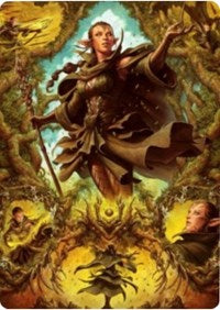 Nissa of Shadowed Boughs 2 Art Card [Zendikar Rising Art Series] | Odin's Place