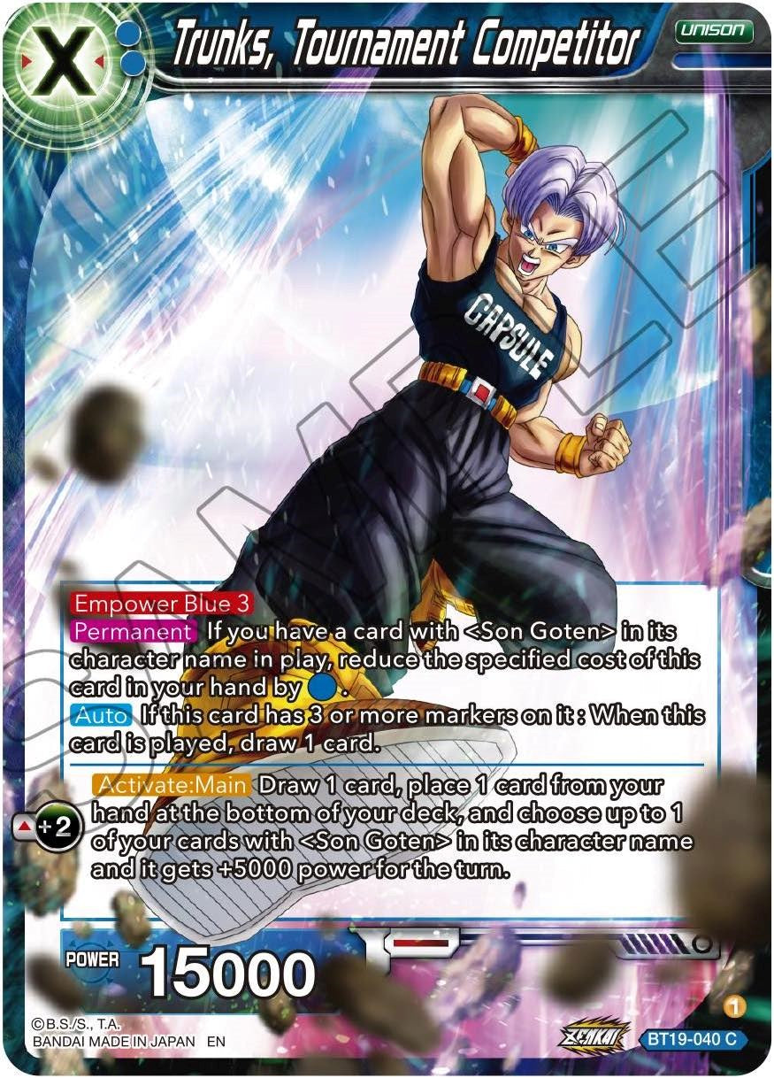 Trunks, Tournament Competitor (BT19-040) [Fighter's Ambition] | Odin's Place