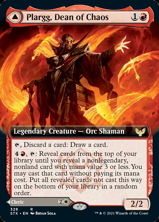 Plargg, Dean of Chaos // Augusta, Dean of Order (Extended Art) [Strixhaven: School of Mages] | Odin's Place