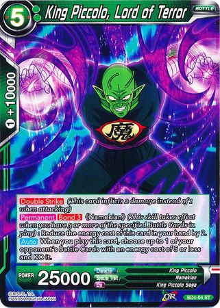 King Piccolo, Lord of Terror (Starter Deck - The Guardian of Namekians) [SD4-04] | Odin's Place