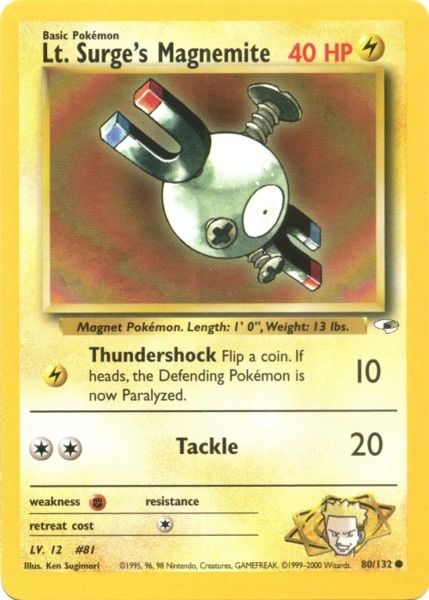 Lt. Surge's Magnemite (80/132) [Gym Heroes Unlimited] | Odin's Place