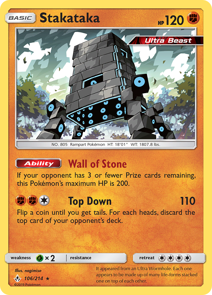 Stakataka (106/214) [Sun & Moon: Unbroken Bonds] | Odin's Place