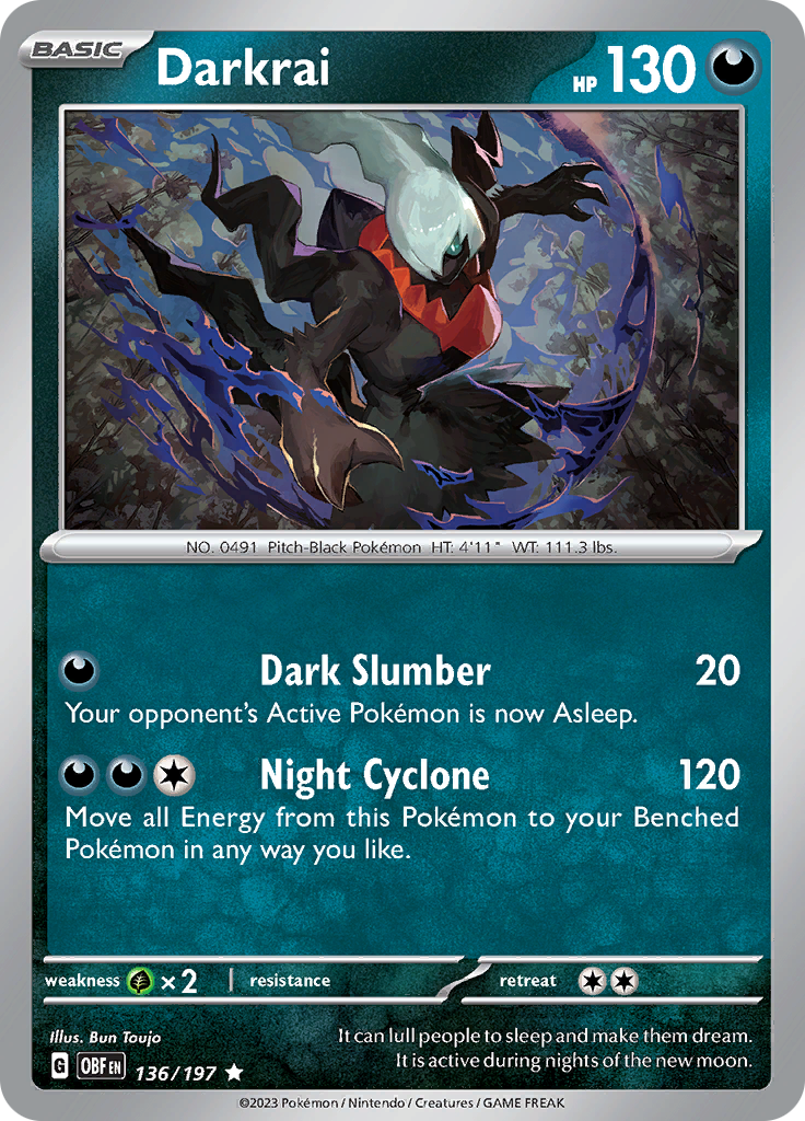 Darkrai (136/197) [Scarlet & Violet: Obsidian Flames] | Odin's Place