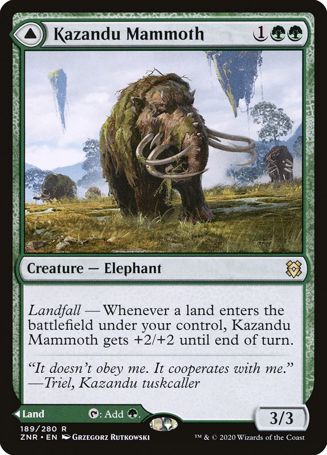 Kazandu Mammoth // Kazandu Valley [Zendikar Rising] | Odin's Place