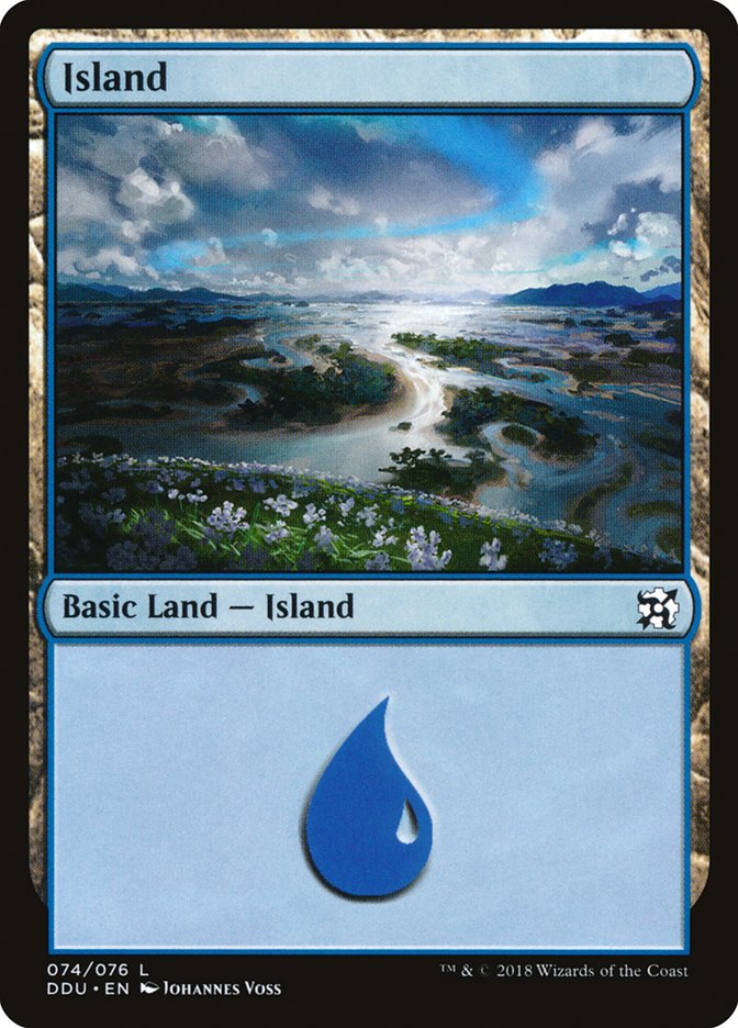 Island (74) [Duel Decks: Elves vs. Inventors] | Odin's Place