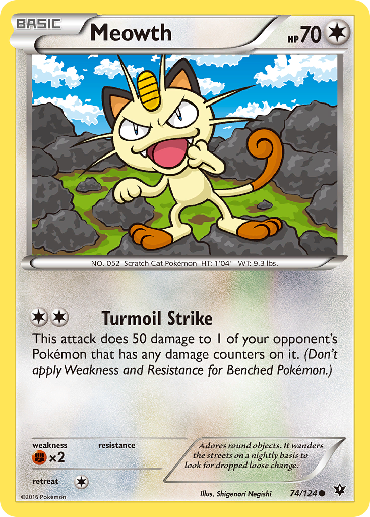 Meowth (74/124) [XY: Fates Collide] | Odin's Place