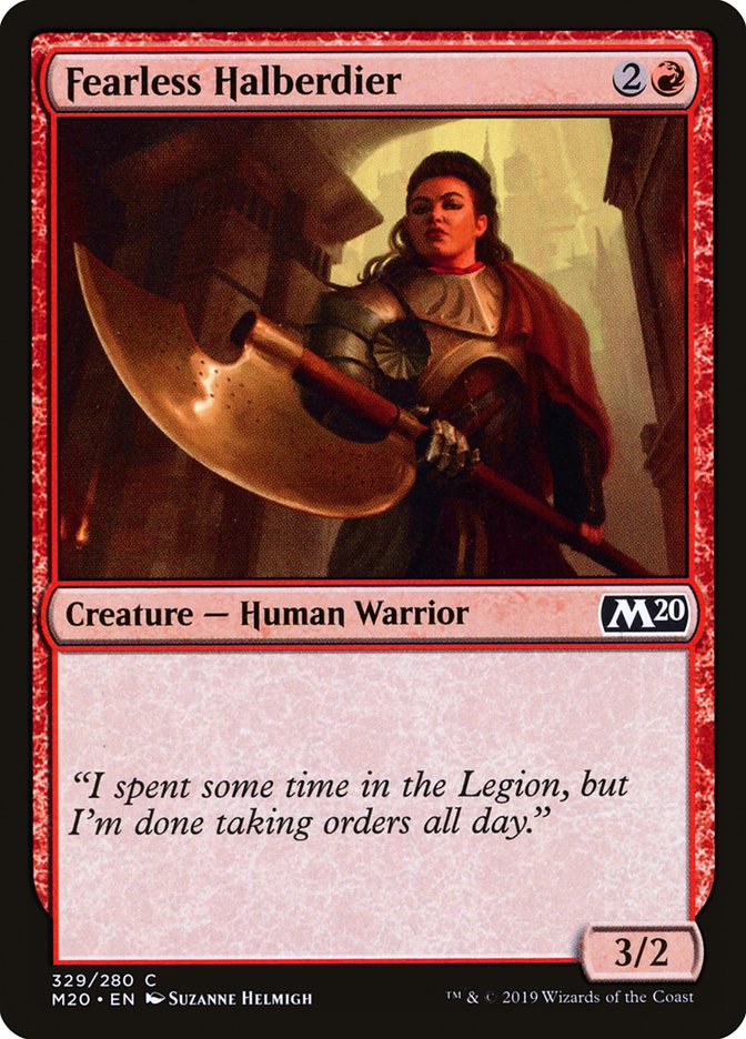 Fearless Halberdier [Core Set 2020] | Odin's Place