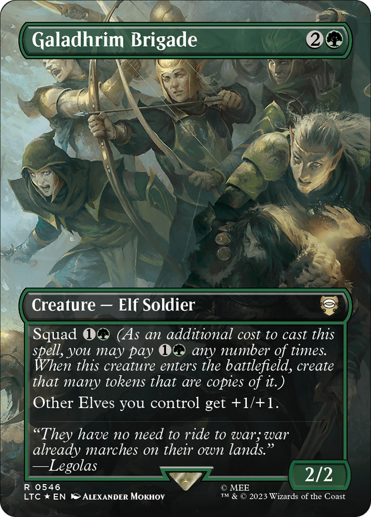 Galadhrim Brigade (Borderless) (Surge Foil) [The Lord of the Rings: Tales of Middle-Earth Commander] | Odin's Place